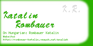 katalin rombauer business card